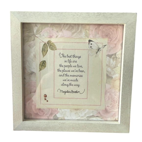 Marjolein Bastin Hallmark Framed Floral Quote Art Cottagecore Nature Print - Picture 3 of 5